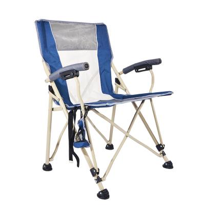 China Protable Easy-carry Camping Chair With Side Bag Foldable Beach Chair With Padded for sale