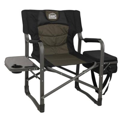 China Easy Folding Folding Director Chair With Side Table And Heavy Duty Aluminum Camping Cooler Bag for sale