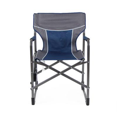 China Outdoor Steel Frame Camping Director Easy-Carry Chair with Bag and Table Magazine Side Foldable Director Chair for sale