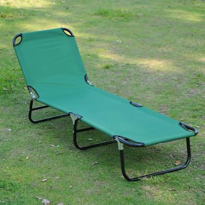 China Outdoor Adjustable Folding Bed 22mm Steel Frame 600D Easy-Transport Three-Position Polyester for sale