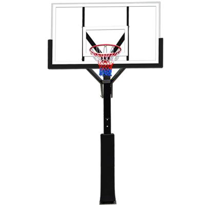 China Tempered Glass PC/PC A-1029I 1.80M Length/adjustable durable basketball inground hoops glass backboard for training for sale