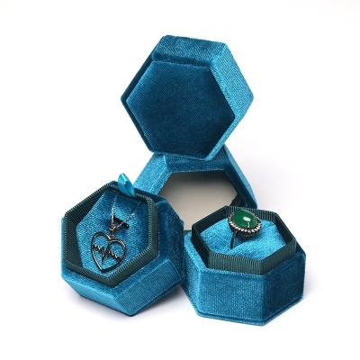 China High Quality Vintage Earrings Holder Velvet Couples Rings Jewelry Box Packaging Box Pendant Container Wholesale Luxury Classic Elegant Jewelry for sale