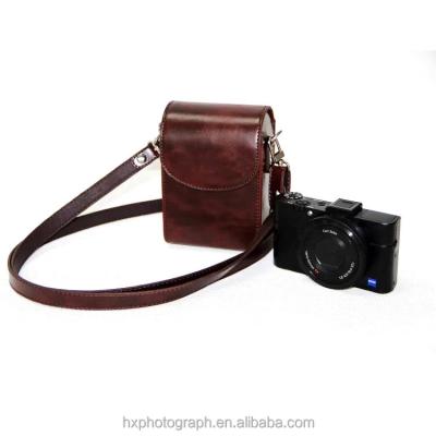 China Wholesale Price Retro Style Durable/Waterproof PU Camera Leather Case For Sony RX100 III M3 for sale