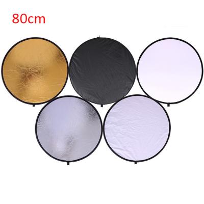 China Polyester factory direct sale 60cm gold/silver/white/black/soft light 5 in 1 round reflector for photography for sale