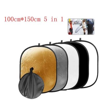 China Camera Studio VideoPhotography Foldable Oval Lightweight Cloth Background Multi Disc Reflector Camera 5 in 1 with White Translucent Silver Black Gold for sale