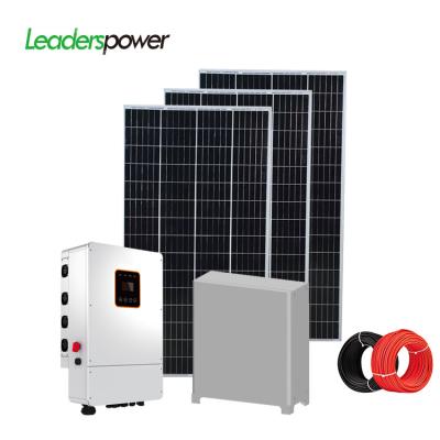 China Home 2022 Off Grid 10Kw 30Kw Complete Home 3500W Solar Panel Power System Hybrid Solar System for sale