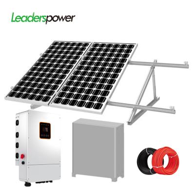 China Home Solar System 30kw On Grid Solar Panel Price List 20kw 10kw Hybrid Photovoltaic System Solar Kit for sale