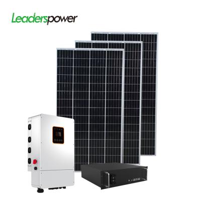 China Inverter Charger Leadpower Solar Panel Hybrid Solar System Off Grid 3KW 5KW 8KW 10KW Storage Hybrid Solar Power System With Batteries for sale