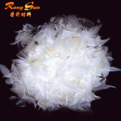 China Duck Feather Bedding and clothing 4-6cm goose feather and white sticky washed goose feather for sale