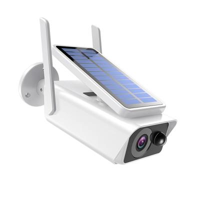 China Built-in siren security 1080P battery solar power professional cctv ip66 outdoor waterproof camera for sale