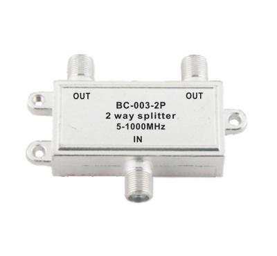 China 2 Way CATV Cable Splitter Cccam IPTV 5-1000MHz Indoor Satellite for sale