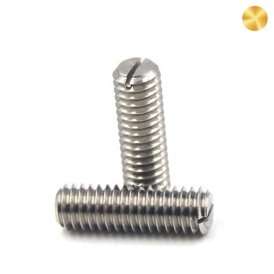 China DIN551 Stainless Steel Flat Slotted Set Screw With Flat Point for sale