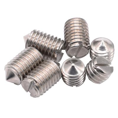 China DIN553 Flat Slotted Set Screw With Taper Point Q280 for sale