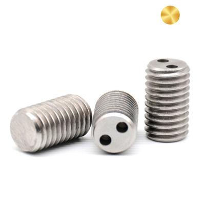 China Factory direct sale stainless steel flat non-standard custom 304/201 snake eyes anti-theft with flat point set screws M5 M6 for sale