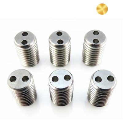 China Wholesale Custom 304 Stainless Steel Two Holes Snake Eyes Flat Anti Theft Set Screw Worm Screws for sale