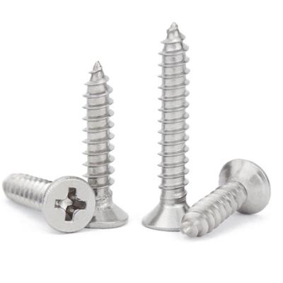 China Industry General Stainless Steel Coil Cross Recess Raised Head Countersunk Tapping Screws for sale