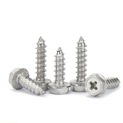 China General Industry Factory Non-Standard Hexagon Flange Cross Stainless Steel Customized Head Self Tapping Screw for sale