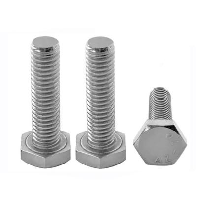 China Electrical Equipment Stock DIN933 DIN931 OEM Fasteners SS201 SS304 SS316 Stainless Steel Hex Bolt With Free Samples for sale