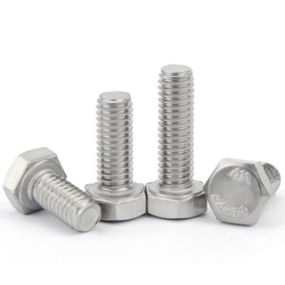 China Electrical Equipment Hot Sale Factory Cheap Price Plain M8*25 Stainless Steel Hex Head Bolts for sale