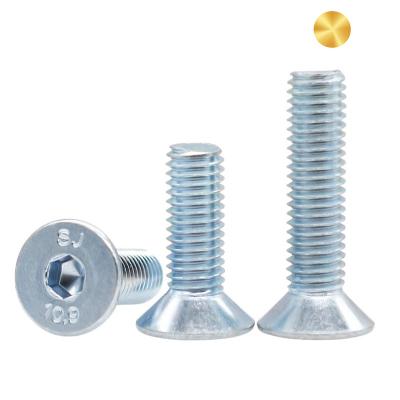 China HORSNESS Galvanized Carbon Steel Hex Socket Countersunk Head Screw DIN7991 for sale