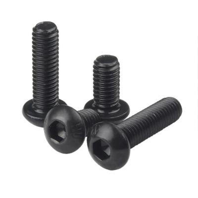 China ISO7380 Pan Head Screw M2/M3/M4 Black Finish Bolt Alloy Steel Screw Grade 12.9 for sale