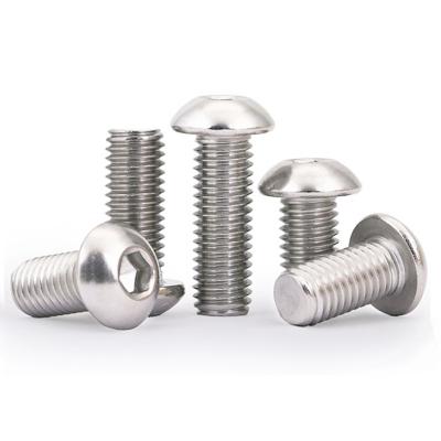 China Pan 316 Stainless Steel M8 Hex Socket Pan Button Head Screw ISO7380 for sale