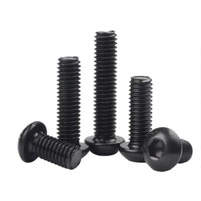 China Pan Metric 10.9 Grade M2-M16 Black Oxide Hexagon Socket Pan Head Knob Screw for sale