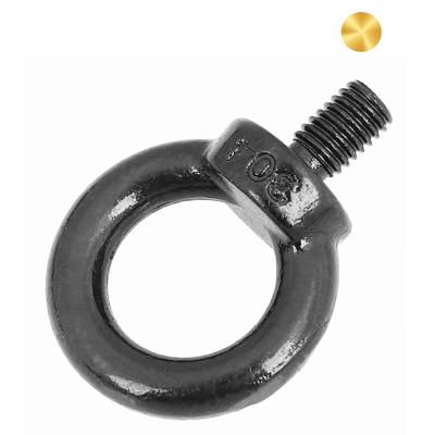 China Electrical Equipment Eplated M5 M6 M8 M10 Eye Bolt Screw Ring Black Steel Thread Shank Eye for sale