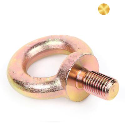 China High Quality Industrial DIN580 Yellow Galvanized Lifting Ring M10 Electrical Equipment Screws Hardware Fasteners Machine Screws for sale