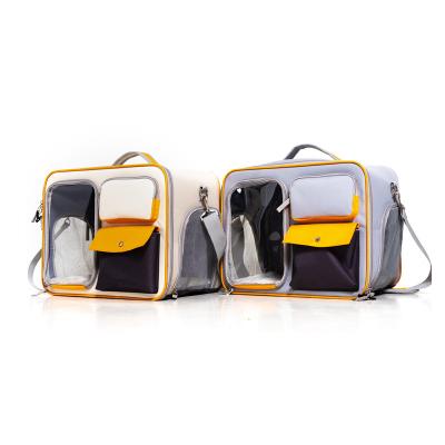 China Breathable Pet Stored Bagpack Purrini Pattern Pet Bag Dog Cat Custom Logo Accessories Wholesale Explosive Outdoor Portable Travel Carrier for sale