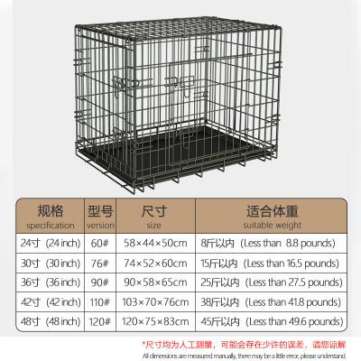 China Popular Kennel Outdoor Metal Large Durable Double Door Foldable Cat Crate Crate Purrini Dog Pet Crate Stored Portable Crate for sale