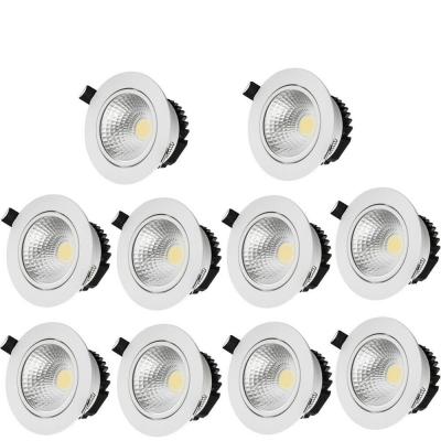 China Residential Dimmable LED Recessed Ceiling Downlight COB Lamp 7 Cool White 9/12/18W for sale