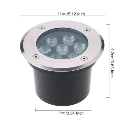 China Outdoor Landscape 5w 7w LED Garden Path Light Theme Park Underground Lamp Inground Warm White for sale