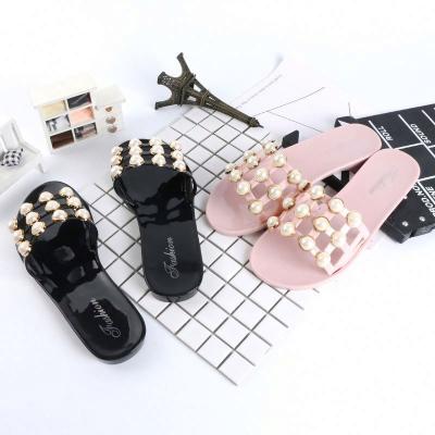 China 2022 Fashion Trend Wholesale Fashion PVC Ladies Ladies Jelly Sandals Outdoor Beach Crystal Women Slides Slippers for sale