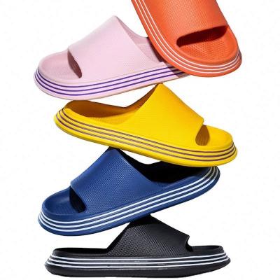 China Cushioning Wholesale Flat Sandals Slippers For Ladies Custom Pink Women's Slipper Women's Slide Flat Shoes Sandals for sale