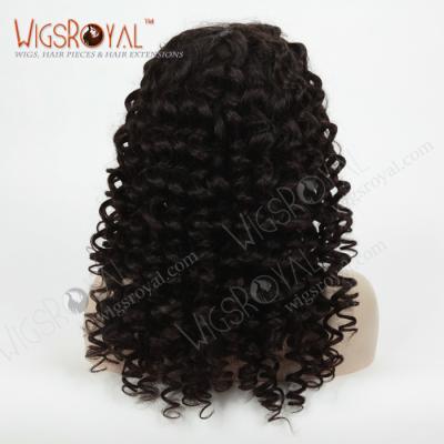 China Curl as Pictures Hot-selling Unprocessed Peruvian Virgin Curly Hair Full Lace Wig for sale