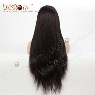 China Top Quality Natural Straight Human Hair Peruvian Virgin Silk Base Fashion Full Lace Wigs for sale