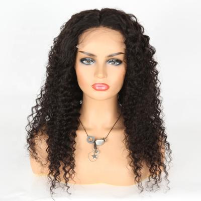 China Beautiful Deep Wave Hair 5x5 HD Lace Closure Wigs Deep Curly Pre Plucked for sale