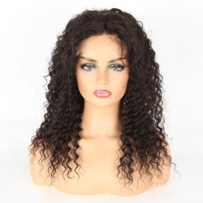 China Deep Wave Indian Hair Bleached Natural Hairline 5x5 HD Knots Lace Closure Deep Wave Wig for sale