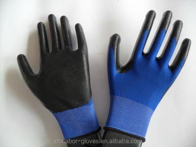 China 13GUAGE POLYESTER SHELL COATED NITRILE GLOVES SMOOTH FINISH WORK WORKING LABOR SAFETY GLOVES for sale