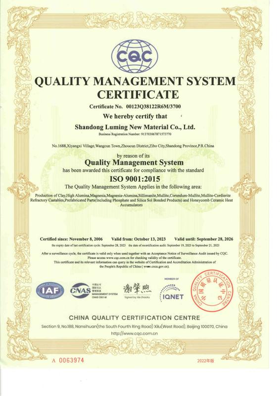 Environmental management system certification - Shandong Luming New Materials Technology Co.,Ltd