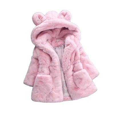 China Product Kid Winter Fur Hooded Coat Breathable Hot Selling Girl Coat For Children From China Supplier for sale