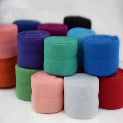 China Sustainable Wholesale Colored Solid Fold Over Elastic for sale