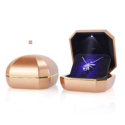 China 2021new Design Jewelry Package Led Light Jewelry Packaging Box Led Jewelry Ring Box With Ring Led Light Box Jewelry for sale