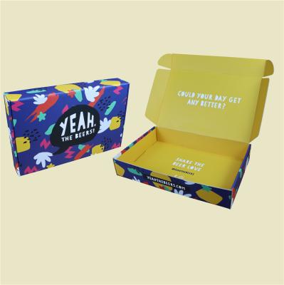 China Recyclable Wholesale Custom Printed Logo Colored Corrugated Mailer Box Cardboard Packaging Mailer Box for sale