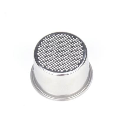 China 51mm Viable Filter Basket Compatible with Espresso Machine Stainless Steel Espresso Filter Basket Single Wall Porous for sale