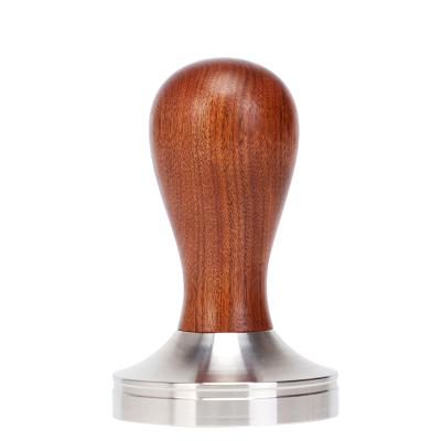 China Durable 51mm 53mm Coffee Stainless Steel Hot Seller Elegant And Simple 58mm Tamper With Wooden Handle for sale