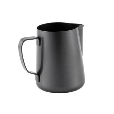 China Durable Matte Stainless Steel Pot Cappuccino Coffee Latte Cup Handle Frother Milk Steamer Pitcher for sale