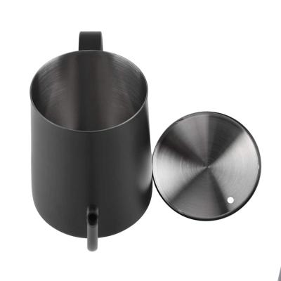 China Durable Japanese Stainless Steel 400ml Flush Pot Ear Hanging Pot Hand Brewed Coffee Kettles Coffee Pot With Lid for sale