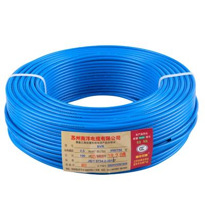 China Construction Cable BVR 0.5 Square Home Improvement Project Wire Cable Copper Core Multi-strand Flexible Household Wire for sale